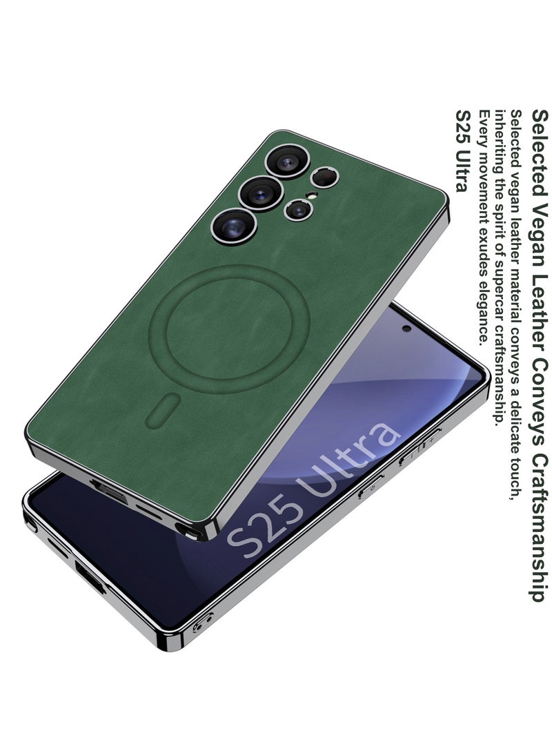 GKK Luxury Matte Leather Case for Samsung Galaxy S25 Ultra (2025) , Ultra-Thin, Anti-Drop, All-Round Protection Phone Cover Support MagSafe Wireless Charging with Pen Slot Design - Pen Not Included - Image 3