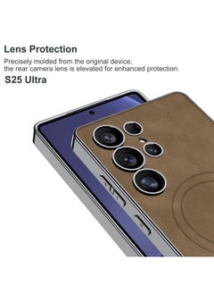 GKK Luxury Matte Leather Case for Samsung Galaxy S25 Ultra (2025) , Ultra-Thin, Anti-Drop, All-Round Protection Phone Cover Support MagSafe Wireless Charging with Pen Slot Design - Pen Not Included  - Image 4