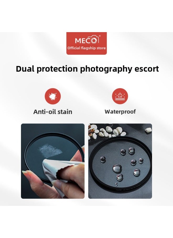 Generic - MECO Microlens Macro 1/2/4/8 Times Magnification Filter 43/49/52/58/67/72/77/82mm-Color:52mm-HD Macro Myopia +2 Times - Image 1