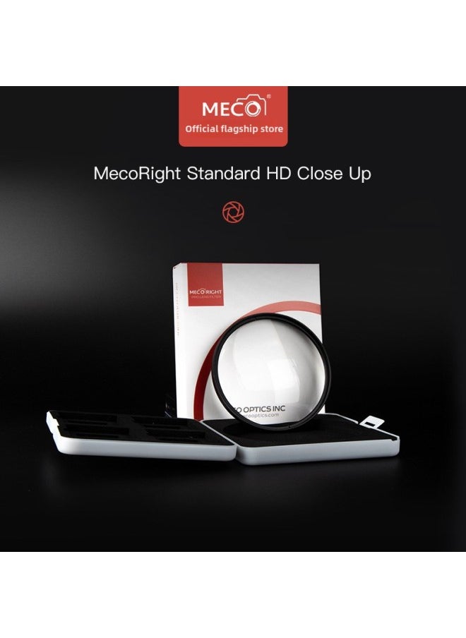 Generic - MECO Microlens Macro 1/2/4/8 Times Magnification Filter 43/49/52/58/67/72/77/82mm-Color:52mm-HD Macro Myopia +2 Times - Image 1