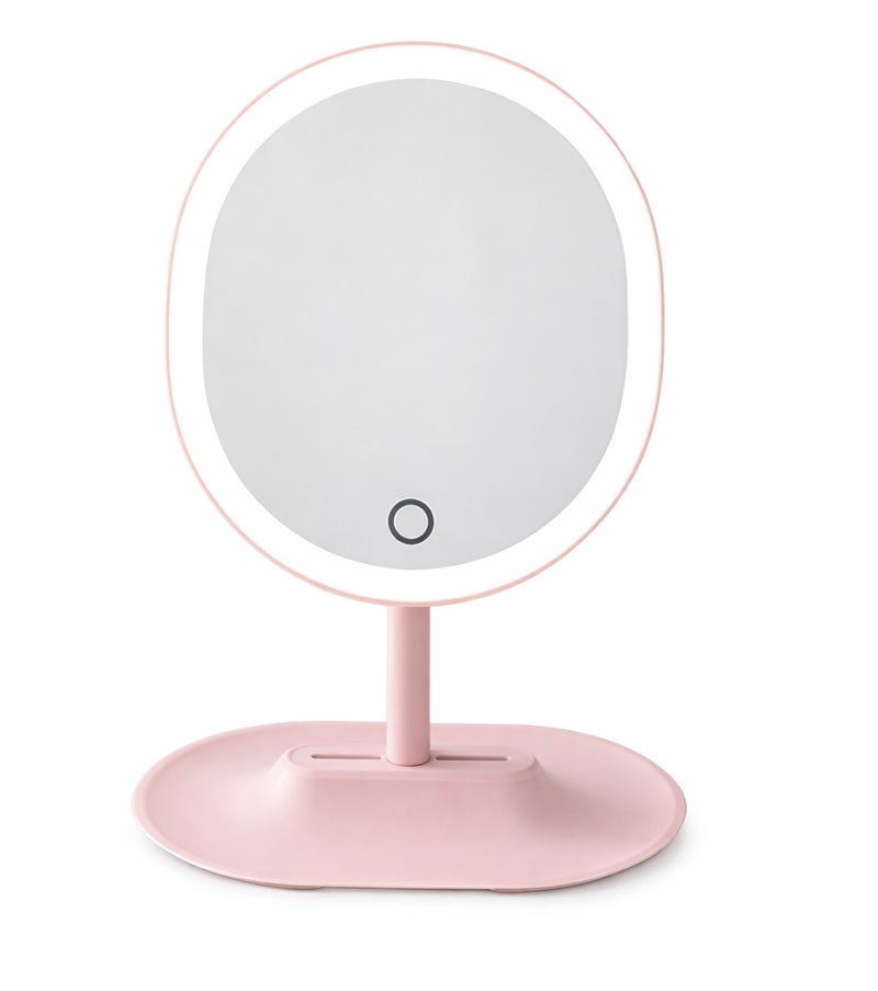 VENDIX Mirror Smart LED Rechargeable Portable Makeup Mirror with 3 color LED Light - Image 1