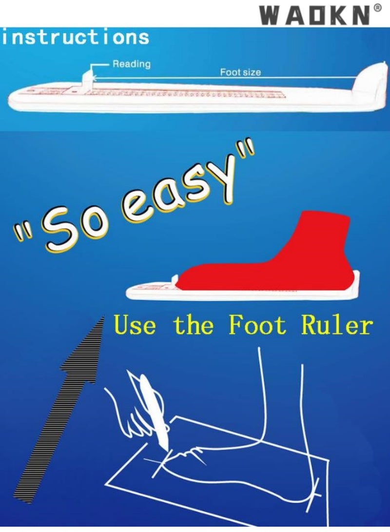 Foot Measurement Device, US Shoe Measuring Device，Adult and Children's Shoe Size Measuring Tool, Accurate and Easy to Use, Ideal for Determining Perfect Fit for All Age, Reliable and Convenient