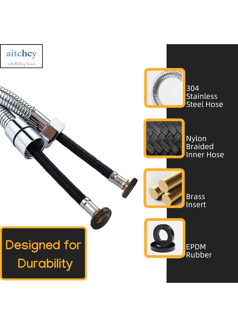 aitchcy Aitchcy Flexible SS304 Braided Shower Tube with Brass Nut Heavy Duty Health Faucet Hose Pipe Jet Spray Pipe AntiExplosion Rust Resistance Tangle Free Bidet Hose Pipe 15 Meter  - Image 5