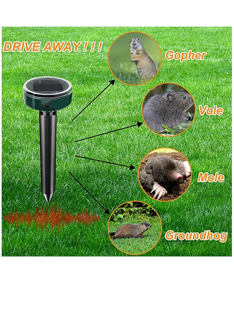Excefore - Solar Mole Repellent Ultrasonic, 1Pcs Gopher Mole Stopper Solar Powered, Sonic Mole Deterrent Groundhog Chipmunk Snake Rodent Vole Spikes Chaser Squirrel Rat Control Lawn Garden Yard - Image 1