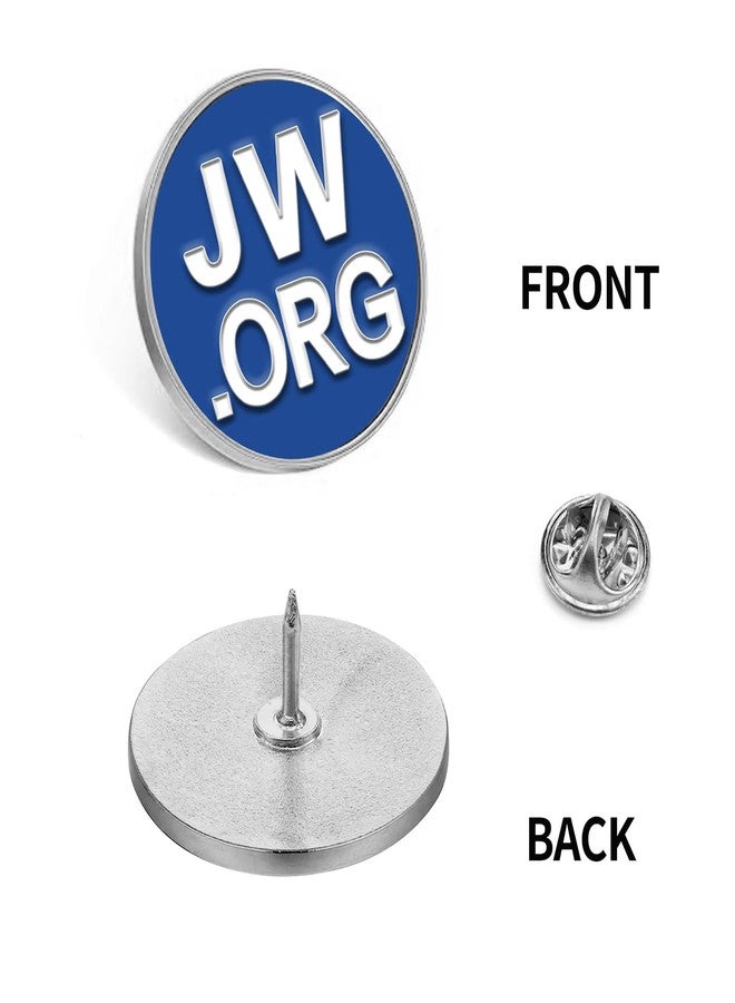 TONOS Jehovah Witness - Square Blue Label Pin - JW.org Neck Tie Hat Tack Clip Women or Men Suits- 10 Pcs Jehovah Witness Lapel Pins (Round-silver) - Image 4