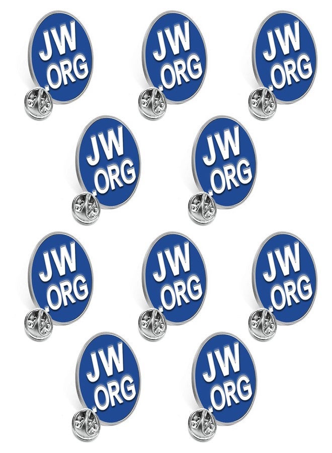 TONOS Jehovah Witness - Square Blue Label Pin - JW.org Neck Tie Hat Tack Clip Women or Men Suits- 10 Pcs Jehovah Witness Lapel Pins (Round-silver) - Image 1