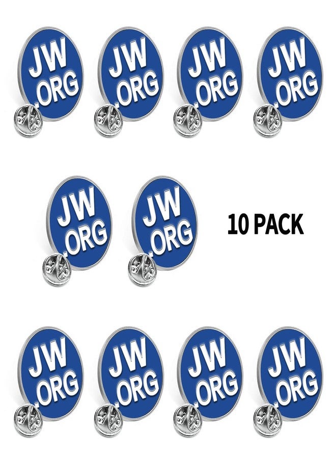 TONOS Jehovah Witness - Square Blue Label Pin - JW.org Neck Tie Hat Tack Clip Women or Men Suits- 10 Pcs Jehovah Witness Lapel Pins (Round-silver) - Image 3