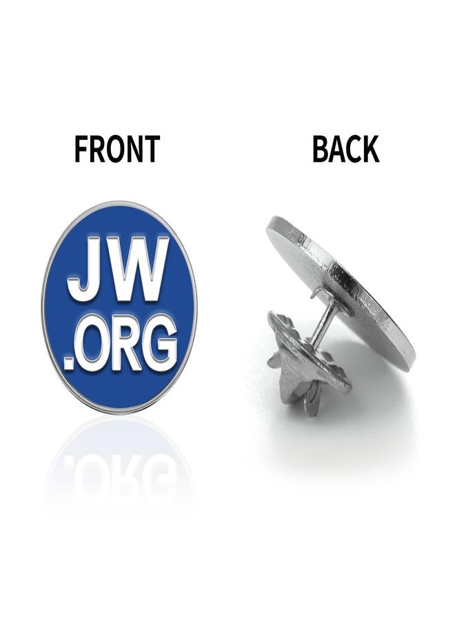 TONOS Jehovah Witness - Square Blue Label Pin - JW.org Neck Tie Hat Tack Clip Women or Men Suits- 10 Pcs Jehovah Witness Lapel Pins (Round-silver) - Image 5