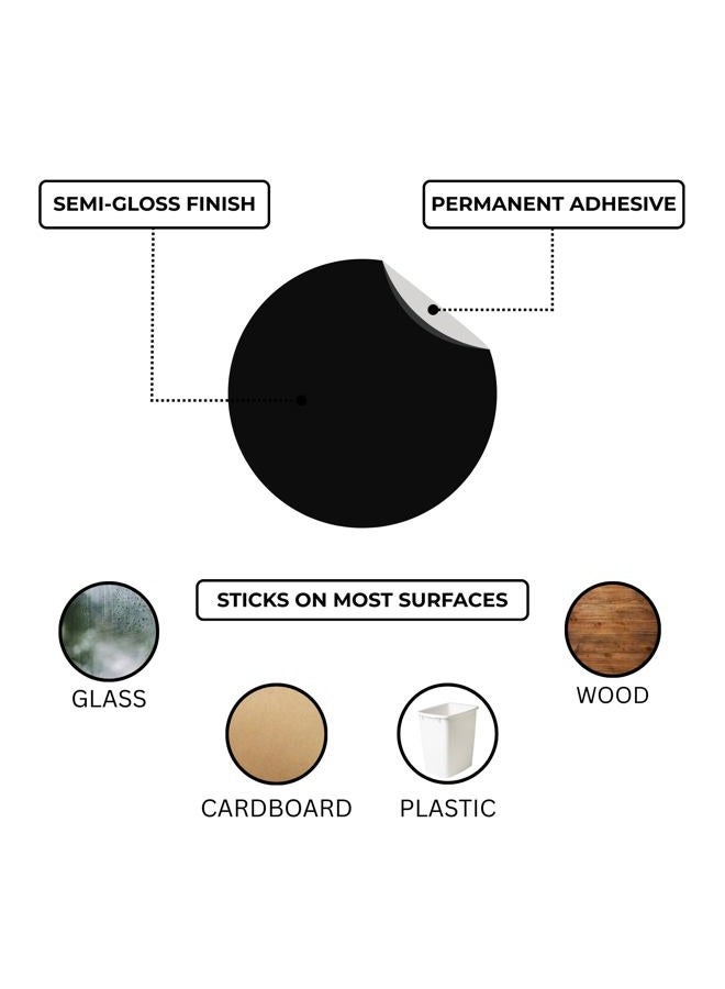 ChromaLabel 2 Inch Round Label Permanent Color Code Dot Stickers, 500 Labels per Roll, Black - Image 2