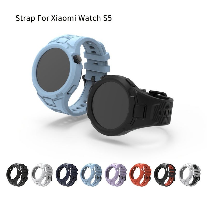 حزام بديل من السيليكون الناعم باللون البنفسجي الفاتح لساعة Xiaomi Watch S5 – للأنشطة الرياضية الخارجية - Image 5