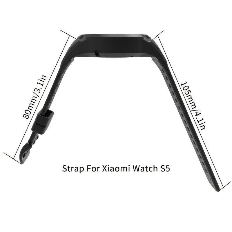 حزام بديل من السيليكون الناعم باللون البنفسجي الفاتح لساعة Xiaomi Watch S5 – للأنشطة الرياضية الخارجية - Image 2