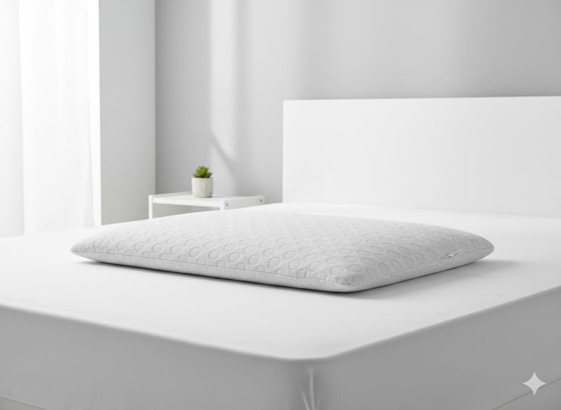 Dormyo Ultra Slim - Memory Foam Pillow for Sleeping - Ultra Thin for Neck Pain Relief - Thin Cervical for Neck Support - Thinnest Orthopedic Pack of 2, Flakes, 25.5" x 16.5" x 1" - Image 4