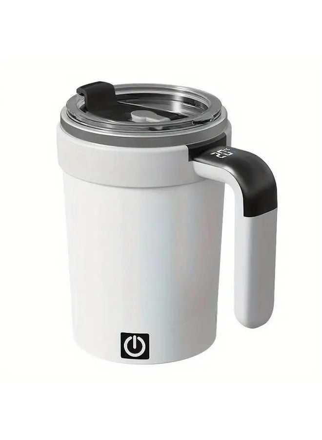 كوب تقليب كهربائي أوتوماتيكي أبيض بشاشة عرض درجة الحرارة وشاحن USB - Image 1