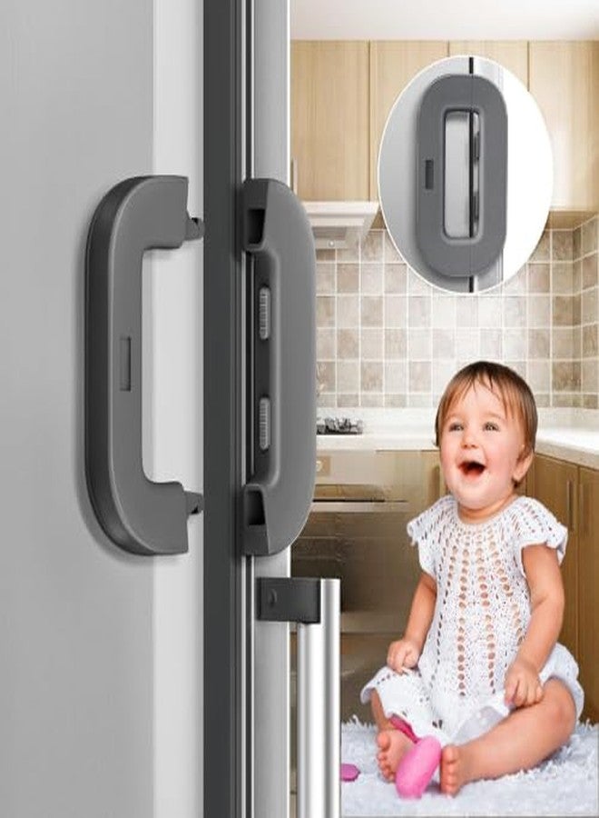 Kelexx Child Safety Door Lock - Self-Adhesive Lock for Fridge, Freezer, Cabinet & Wardrobe | Baby Proofing Lock for Toddlers | Multi-Use Child Lock for Kitchen & Home Safety - Image 1