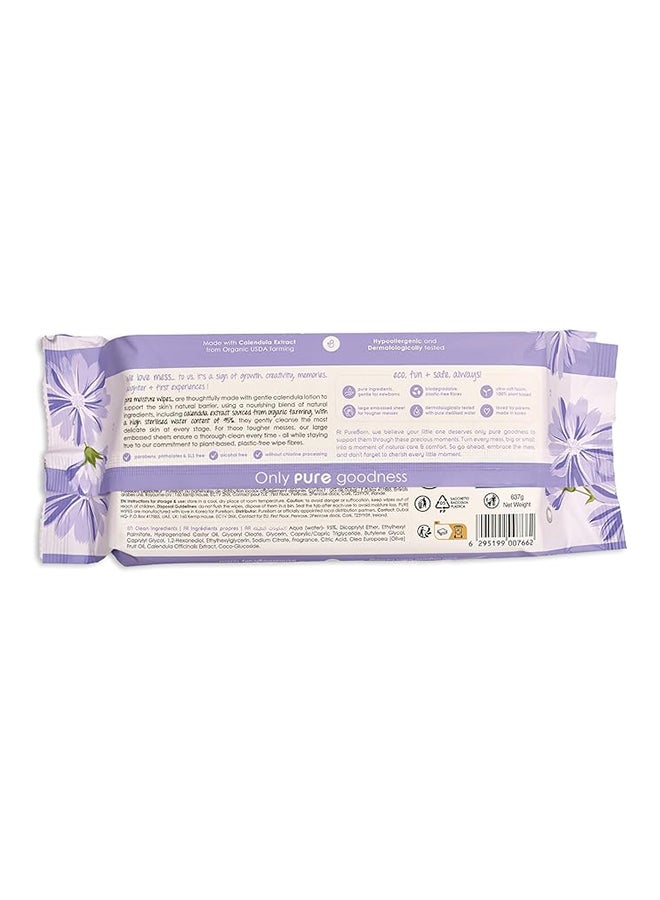 PureBorn Pure Moisture Baby Wipes With Organic Calendula Lotion - Image 3