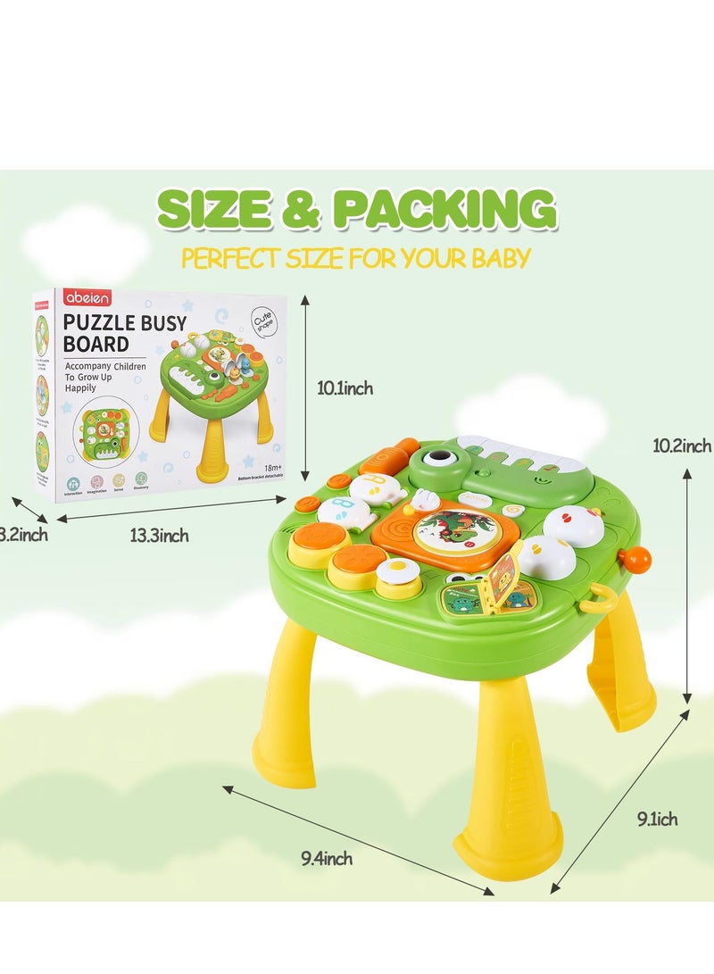 أديلي طاولة أطفال موسيقية تعليمية على شكل ديناصور - هدية للأولاد والبنات من سنة إلى 3 سنوات - Image 3