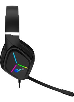 lecoo Lenovo HT406 3.5mm Jack+ USB On-Ear RGB LED Illuminated Wired Gaming Headset Black  - Image 4