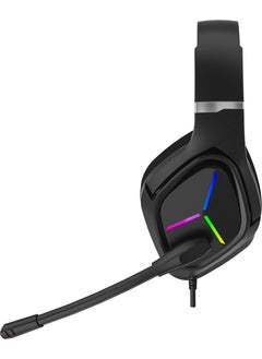 lecoo Lenovo HT406 3.5mm Jack+ USB On-Ear RGB LED Illuminated Wired Gaming Headset Black  - Image 5