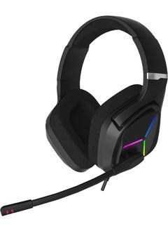 lecoo Lenovo HT406 3.5mm Jack+ USB On-Ear RGB LED Illuminated Wired Gaming Headset Black  - Image 3