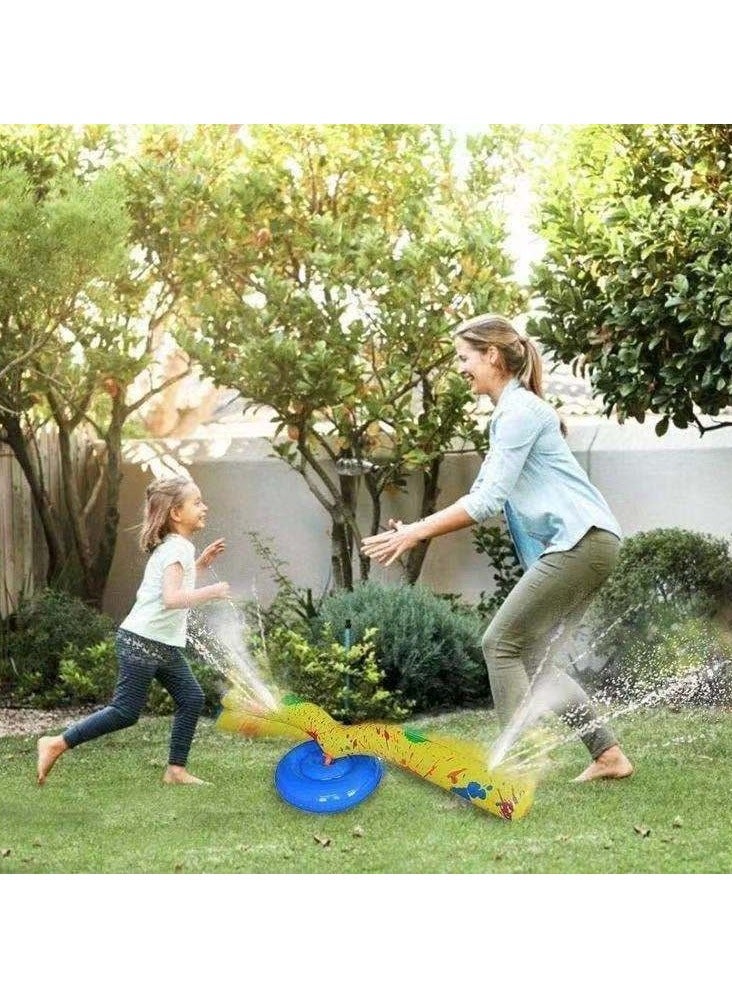 Water Sprinkler for Kids with Rotating Spray Nozzles Attaches to Garden Hose Fun Summer Outside Toys for Toddlers 4-5-7 + Lawn Backyard Games for Kids 4-8-12 Family Outdoor Play Equipment  - Image 3