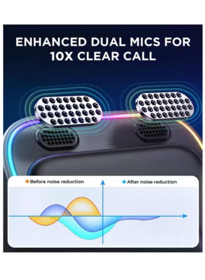 Car Bluetooth Aux Adapter with Dual Mics and Noise Cancellation, Bluetooth Aux Adapter Car Plug and Play, USB Aux Bluetooth 5.3 Receiver for Car Stereo Music Streaming and Hands-free Calls - Image 3