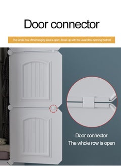 XiuWoo 8-Cube Storage Cabinet Closet Portable Wardrobe Combination Armoire With Shelf For Home Space Saving  - Image 5