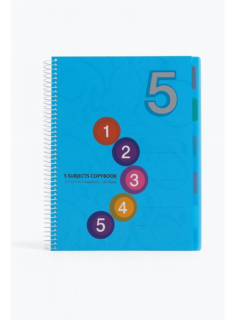 Borg El Arab A4 Plastic Wirebound Sketchbook 5 Sectors 200 Sheets  - Image 1