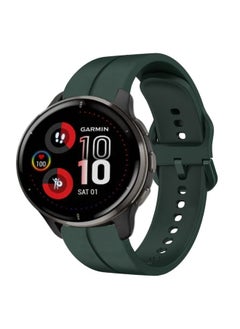 Generic Replacement Strap For Garmin Venu 2 Plus 20mm Loop Silicone Watch Band Dark Green 