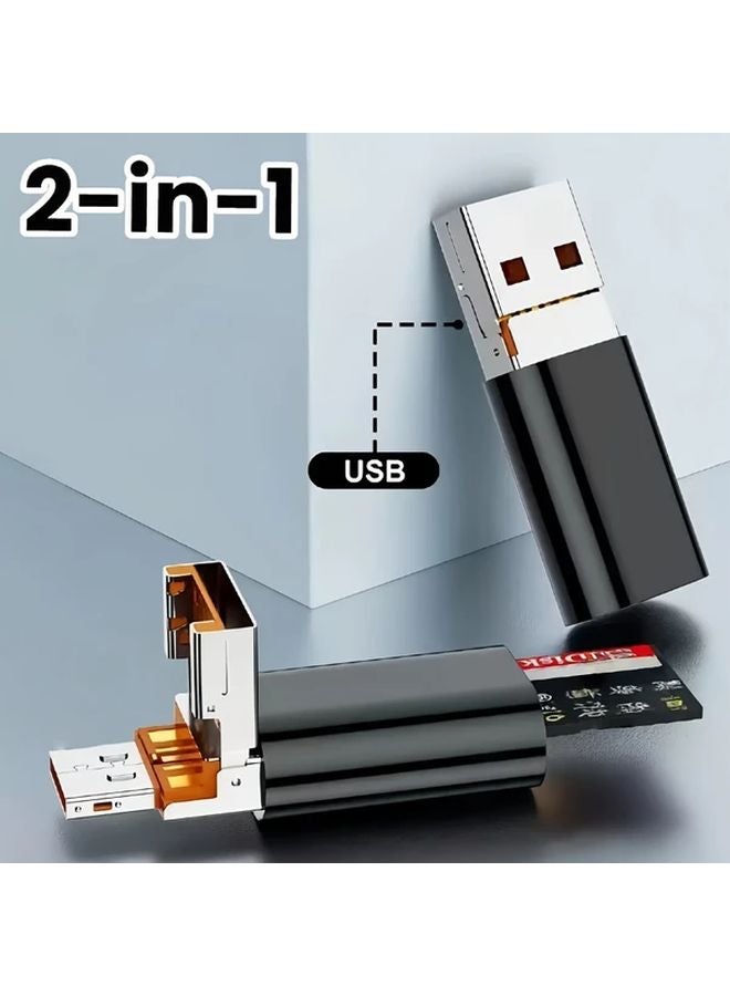 Golden 5 In 1 Variable Port Adapter Multi Device Compatible USB C Micro Lightning Charging Data Transfer Compact Design - Image 3