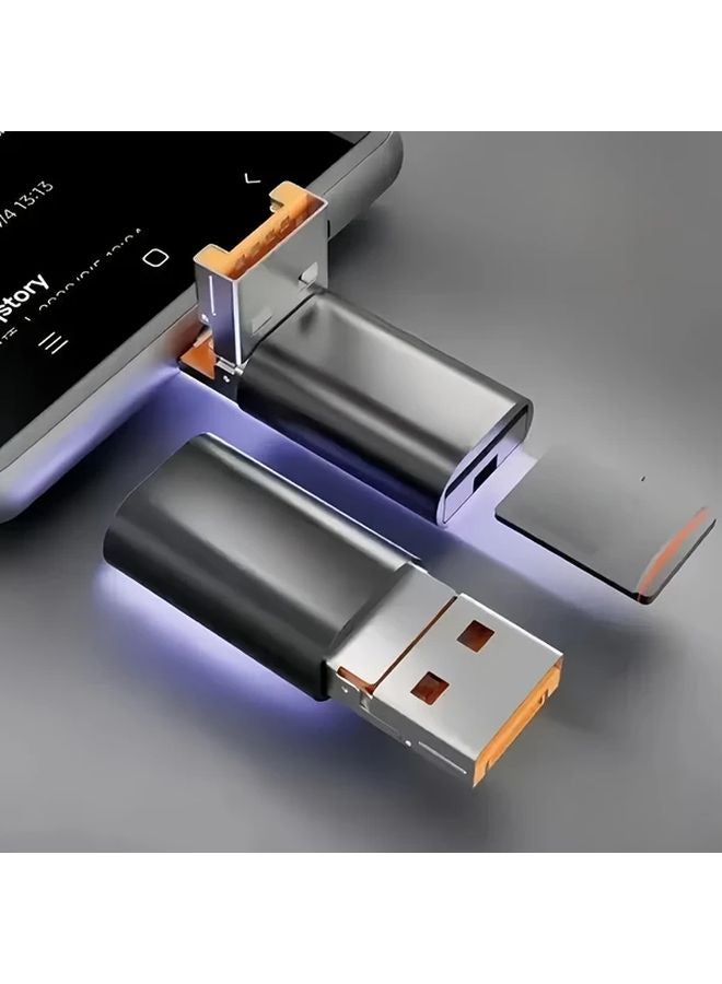 Golden 5 In 1 Variable Port Adapter Multi Device Compatible USB C Micro Lightning Charging Data Transfer Compact Design - Image 4