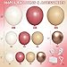 MEBAY Red Brown White Gold Balloon Arch Kit 166Pcs Boho Ruby Red Balloons Garland for Valentines Day Wedding Bachelorette Birthday Mothers Day Graduation Party Decoration - Image 4