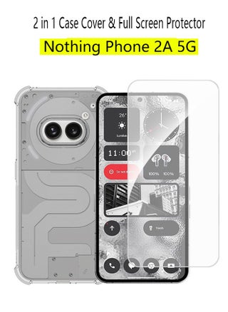 2 in 1 Nothing Phone 2A 5G Phone Case Cover & Screen Protector - Shockproof Clear Slim TPU Protective Phone Cover & Full Coverage Delicate Touch Tempered Glass Screen Protector for Nothing Phone 2A 5G - pzsku/ZF4EEDA864D38027E6ADFZ/45/_/1732956839/b1ba4008-014c-4ada-9b8f-3a0f4913e7e5