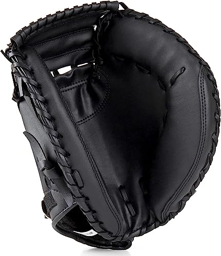 Gracfulcub Baseball Catcher GloveSoftball Catchers Mitt for Kid Youth Aldult Baseball TrainingComfortable DurableLeft Hand Glove Black 33 Inch - Image 1