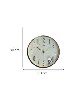 Ajanta Ajanta Abstract Plastic Round Wall Clock (30.3 cm x 30.3 cm x 4.5 cm, White)  - Image 3
