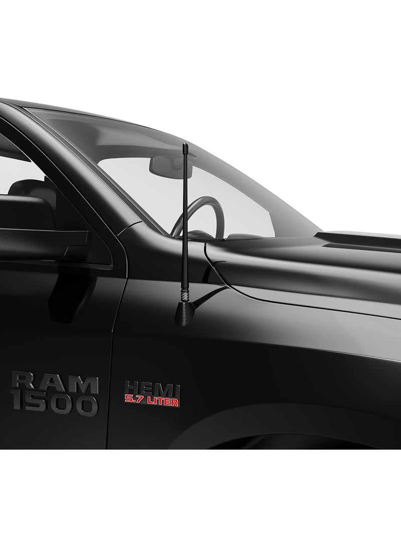 هوائي متوافق مع 1990-2023 دودج رام 1500 2500 3500 استبدال هوائي مطاطي 13 بوصة مصمم لاستقبال FM / AM المثالي - Image 3