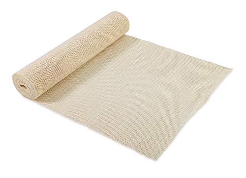 Camco Slip Stop Liner - Prevents Slipping and Sliding in RVs & Camper Kitchen Shelves and Drawers | Great for Toolboxes, Rugs, & More |Durable, Washable Material | 1' x 12' Roll - Cream (43277) - Image 1