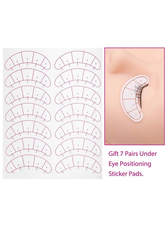 FADLASH رموش تدريب لتمديد الرموش FADLASH 25 زوج لاصقة ذاتياً رموش شريطية لتمديد الرموش لرأس دمية الرموش مستلزمات تمديد الرموش - Image 5
