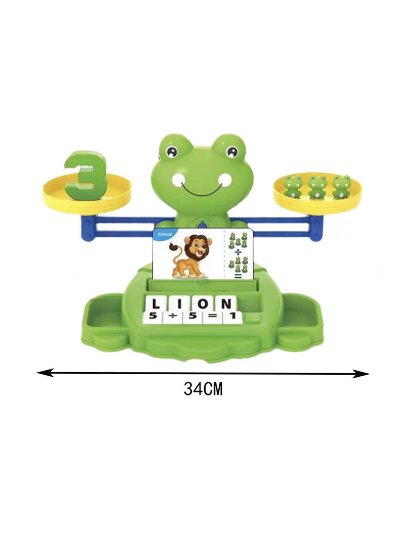 Frog Alphabet Libra, Mathematical Puzzle Early Education Enlightenment Board Game Children'S Toys Suitable For Children Over 3 Years Old Boys And Girls Learning Education Tools Gift - Image 2