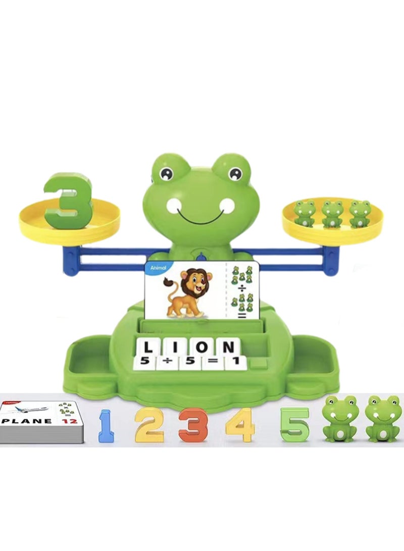 Frog Alphabet Libra, Mathematical Puzzle Early Education Enlightenment Board Game Children'S Toys Suitable For Children Over 3 Years Old Boys And Girls Learning Education Tools Gift - Image 1
