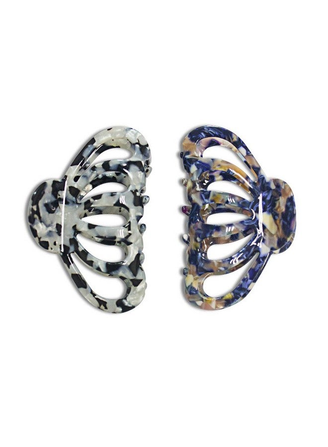 ACCGLORY Bohemian Tortoise Shell Hair Clips For Women Strong Hold Grip Premium Large Claw Clips For Thick Hair Ladies Acrylic Celluloid Medium Classic Boho Hair Clips For Fine Thin Hair Accessories - Image 1