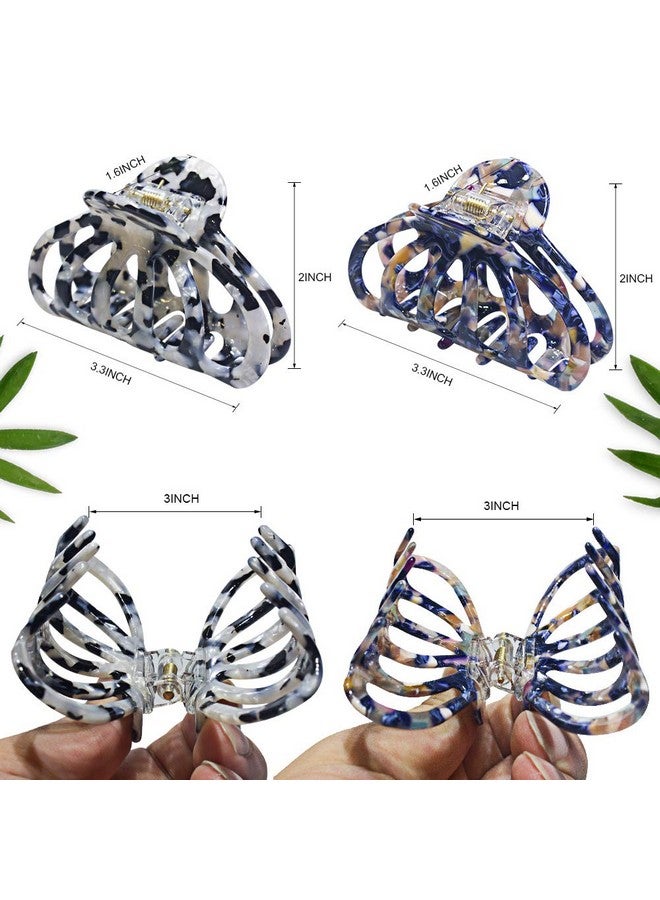 ACCGLORY Bohemian Tortoise Shell Hair Clips For Women Strong Hold Grip Premium Large Claw Clips For Thick Hair Ladies Acrylic Celluloid Medium Classic Boho Hair Clips For Fine Thin Hair Accessories - Image 3