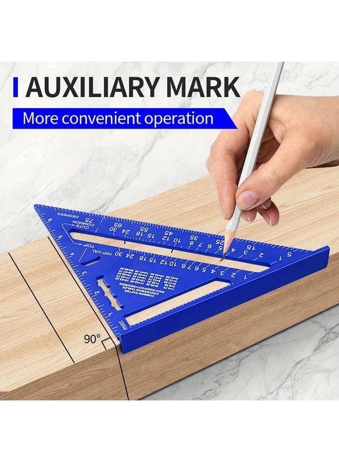 Thickened Aluminum Alloy Multi Function Triangle Ruler 12 Inches Professional Carpenter Square - Image 5