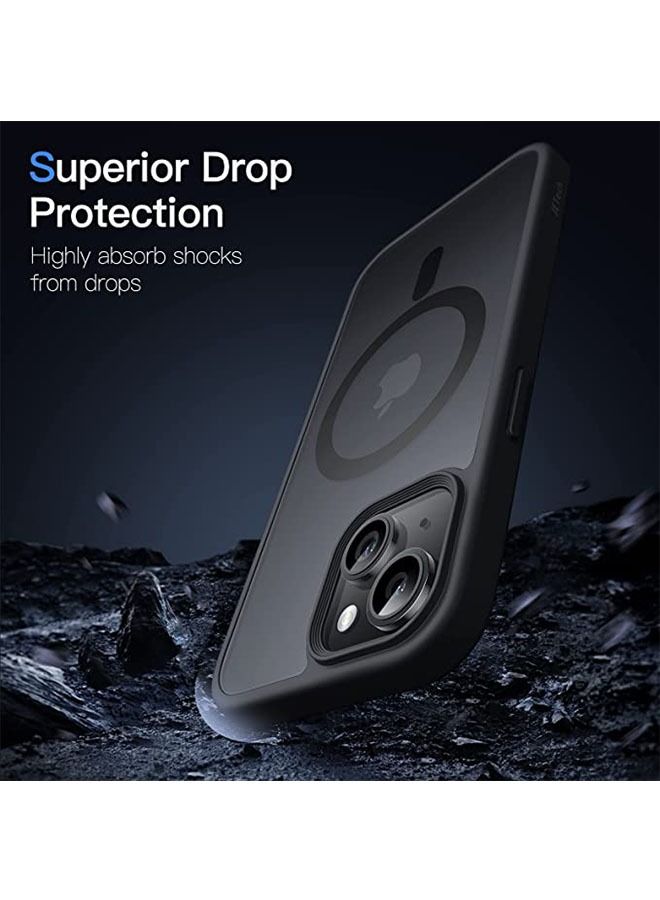 Ocean iPhone 15 Case 6.1 inch Frosted Slim Case, TPU Yellowing-Resistant Anti-Drop Shock Absorption Anti-Scratch Phone Case for iPhone 15 Cover Frosted Black - Image 3