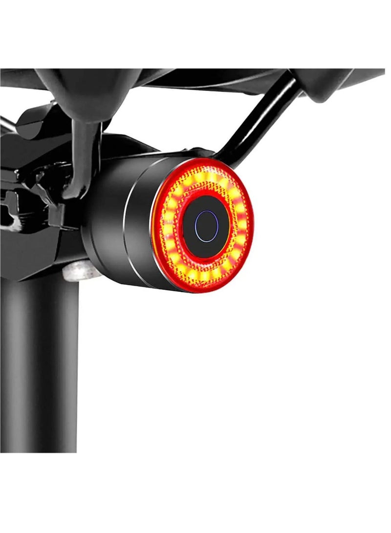 Loquat Smart Bike Tail Light: Auto On/Off Rear Bicycle Flashlight Ultra Bright Back Brake Light High Lumen Daytime Strobe USB Rechargeable Safety Red Led Taillight Waterproof Road Cycling Lights - Image 1