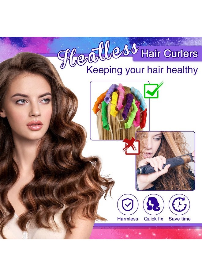 Yilloog Heatless Spiral Curlers, 40 Pieces Hair Curlers Kit, Heatless Curls Tools With 2 Hooks And 1 Storage Bag, For Women Long Medium Short Hair, Classic Style (11.8 Inch, Spiral) - Image 3