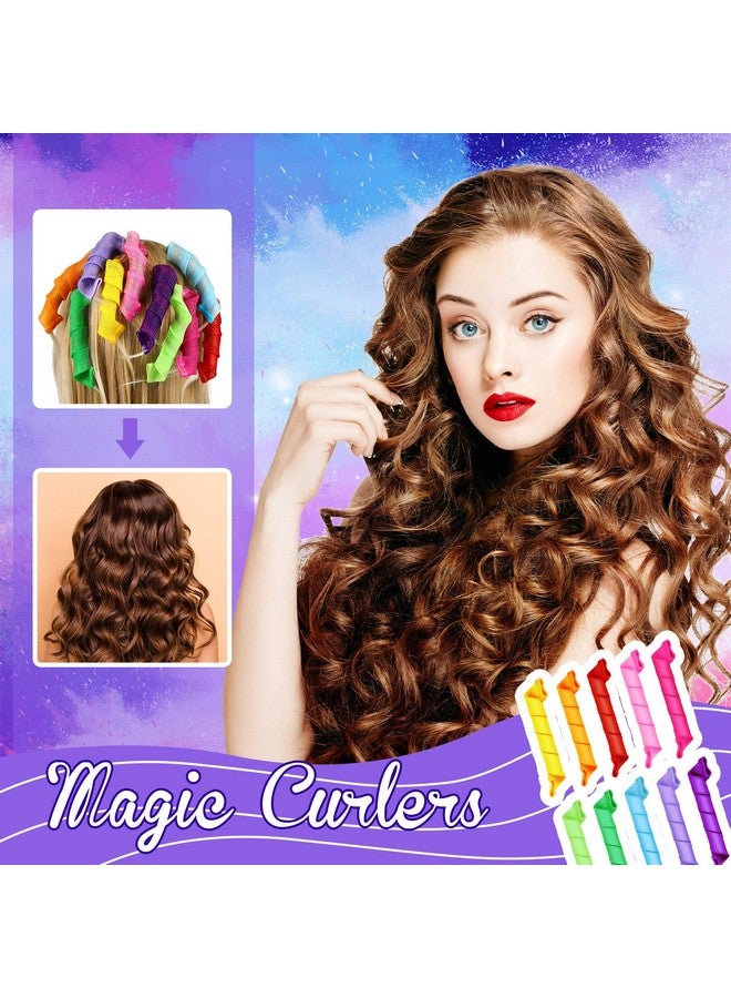 Yilloog Heatless Spiral Curlers, 40 Pieces Hair Curlers Kit, Heatless Curls Tools With 2 Hooks And 1 Storage Bag, For Women Long Medium Short Hair, Classic Style (11.8 Inch, Spiral) - Image 4