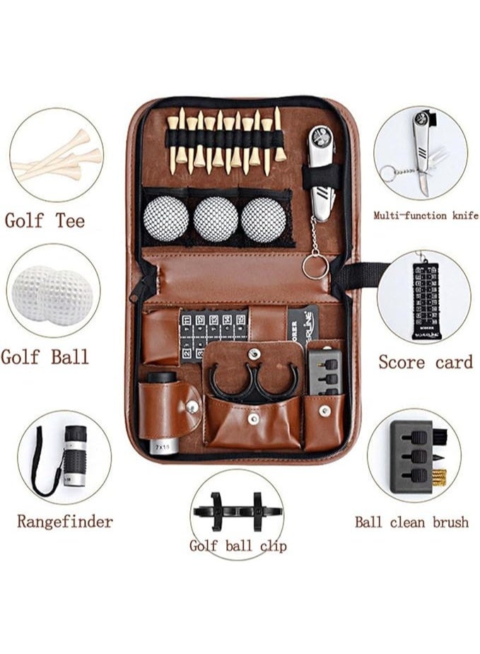 Golf Accessories Bag, Premium PU Leather Organizer for Golf Gadgets - Image 2