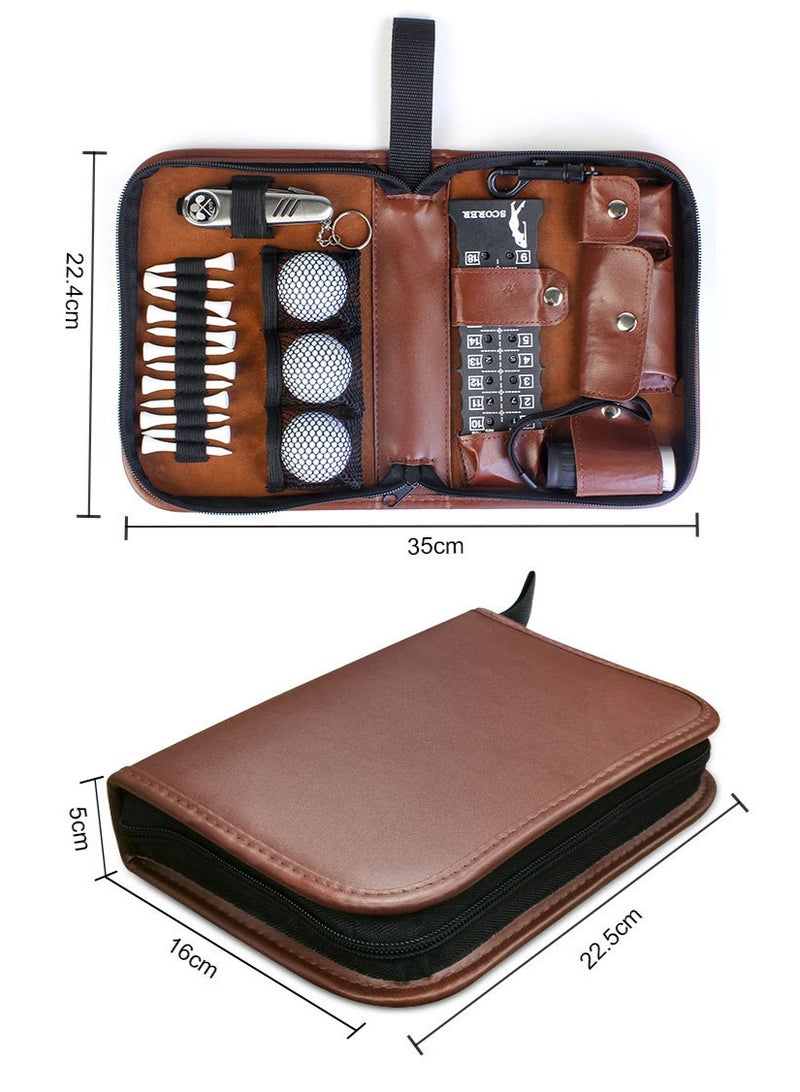 Golf Accessories Bag, Premium PU Leather Organizer for Golf Gadgets - Image 3