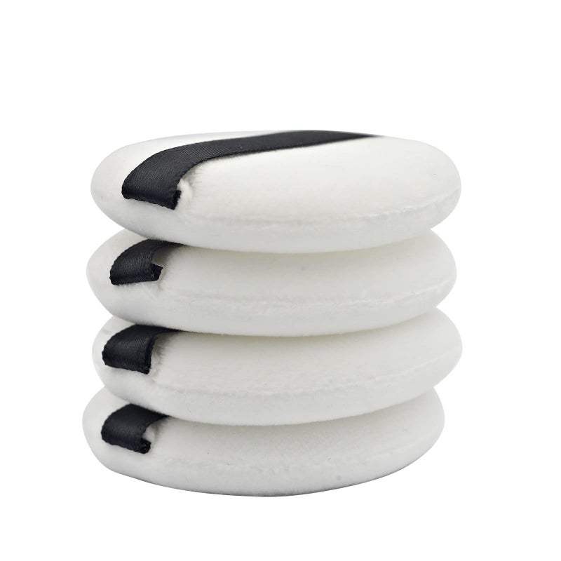 DELAYNOMORE77 4PCS Powder Puff 2.16 inch Powder Makeup Puffs Pads Makeup with Ribbon Face Powder Puffs for Loose and Foundation Replacement (4PCS Normal Size 2.16 Inch) - Image 2