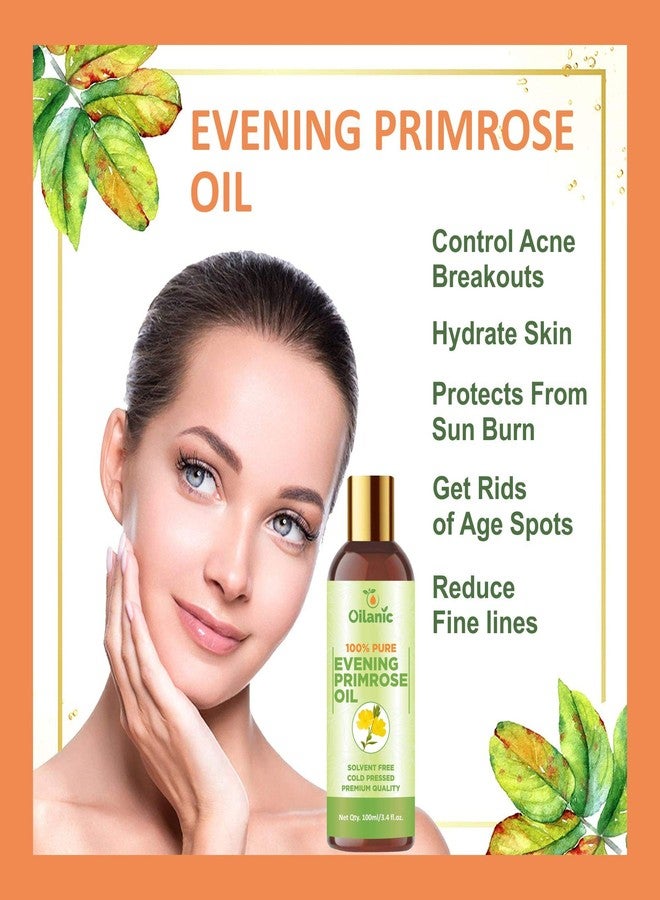 Oilanic?100% Pure & Natural Evening Primrose Oil, Flaxseed Oil & Rosehip Oil Combo pack of 3 bottles of 100 ml(300 ml) - Image 3